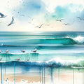Serene Seascape Mural Wallpaper - pure wallpaper artwork