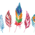 Rainbow Feathers IV Mural Wallpaper - pure wallpaper artwork