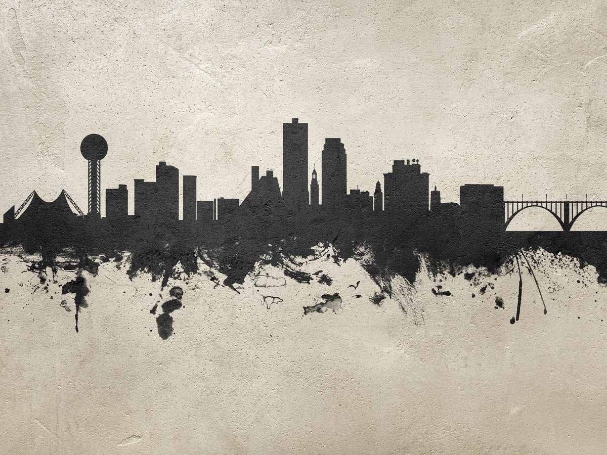 Knoxville Tennessee Skyline Concrete Mural Wallpaper - pure wallpaper artwork