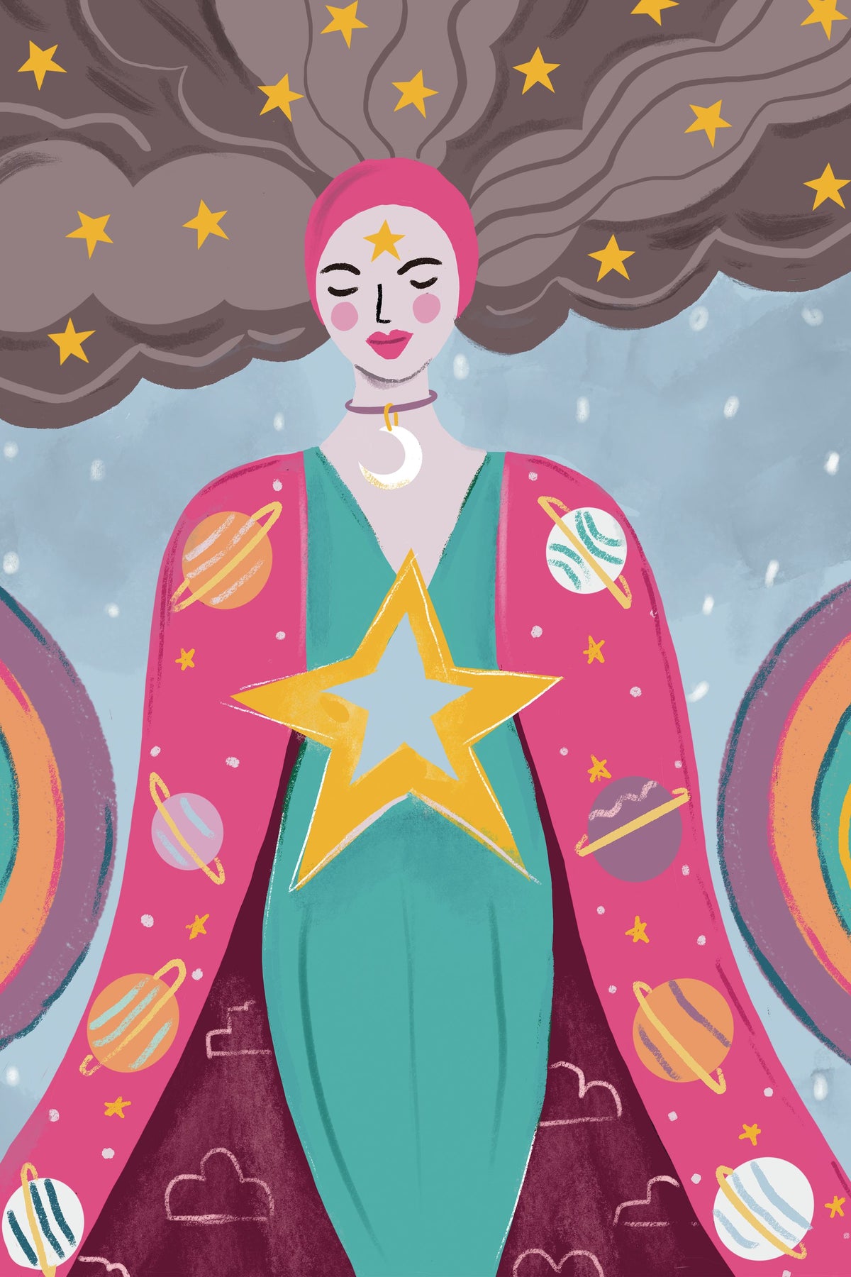 Mystical Woman I Mural Wallpaper - pure wallpaper artwork