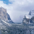 Yosemite Winter Mural Wallpaper - pure wallpaper artwork