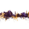 Jersey Channel Islands Skyline Purple & Gold Mural Wallpaper - pure wallpaper artwork