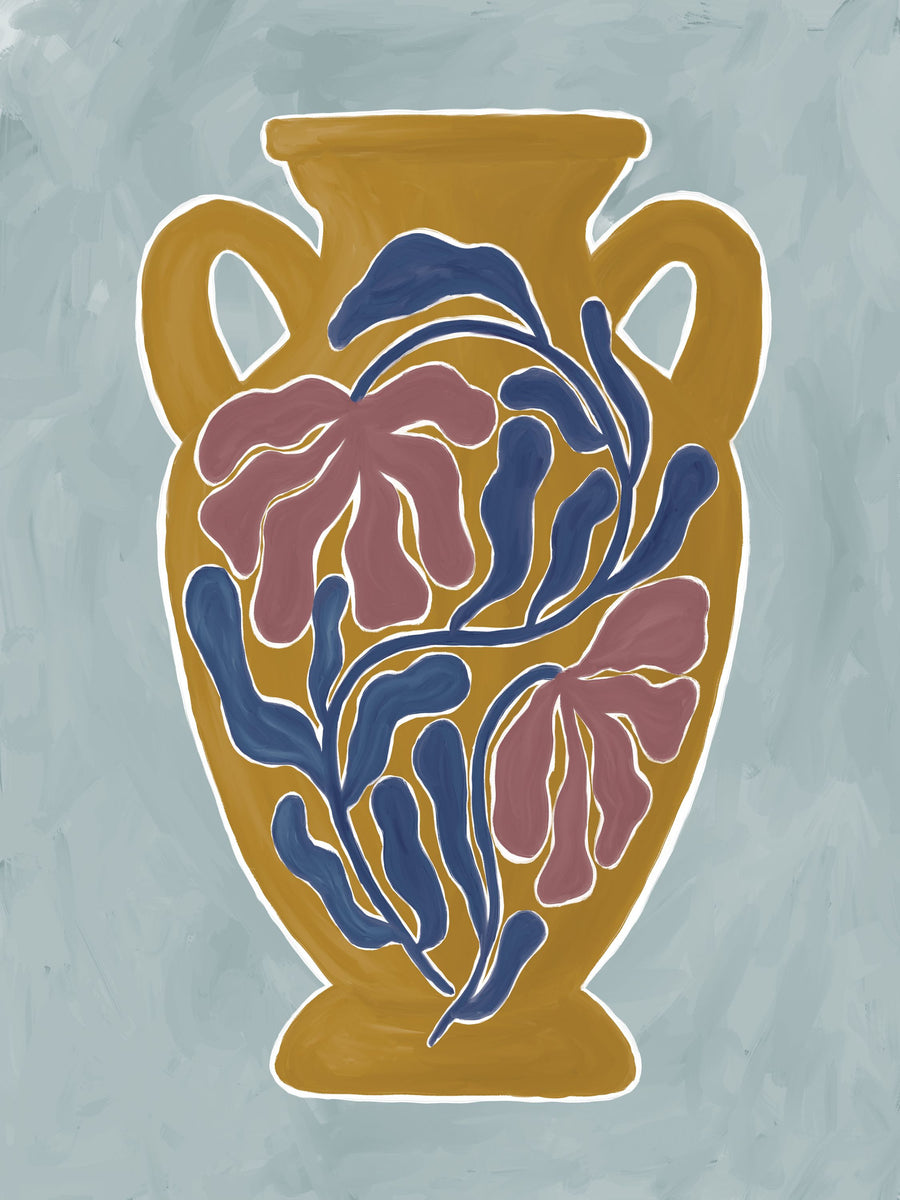 Modern Floral Vase I Mural Wallpaper