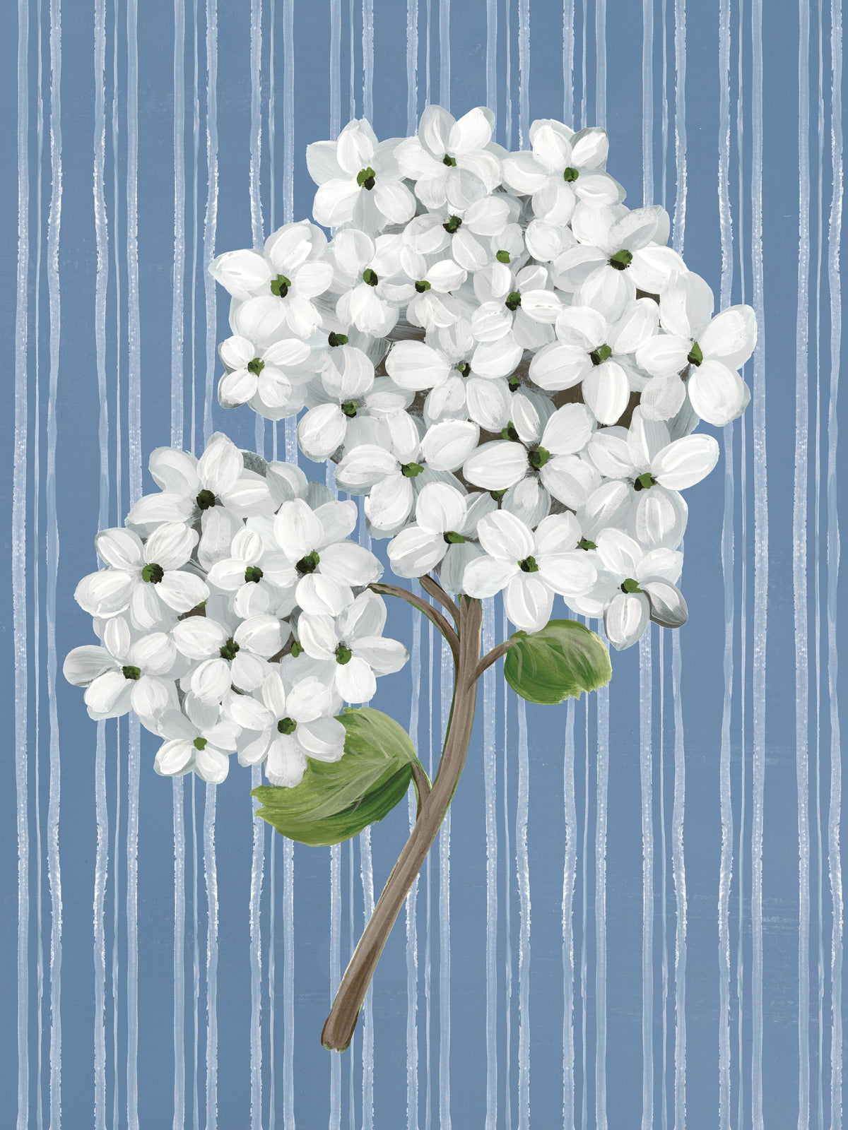 French Blue Hydrangeas II Mural Wallpaper - pure wallpaper artwork