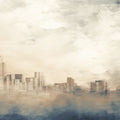 Foggy Cold Skyline Mural Wallpaper - pure wallpaper artwork