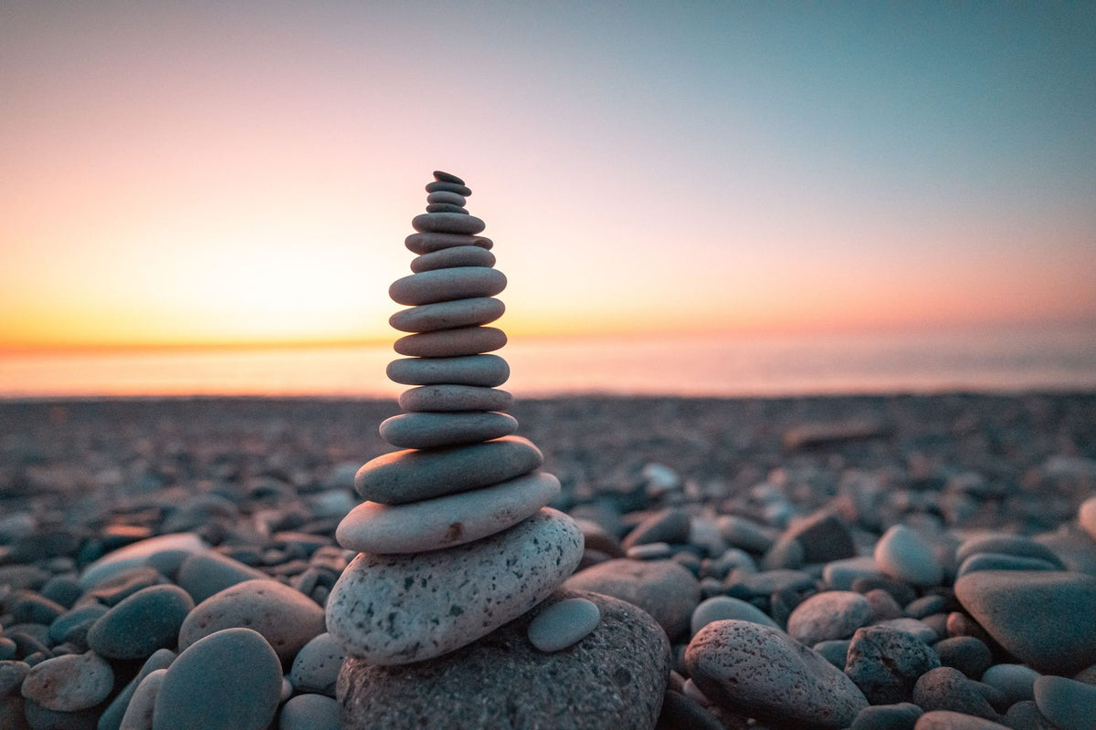 Zen Tower in Sunset Mural Wallpaper - pure wallpaper artwork