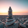 Zen Tower in Sunset Mural Wallpaper - pure wallpaper artwork
