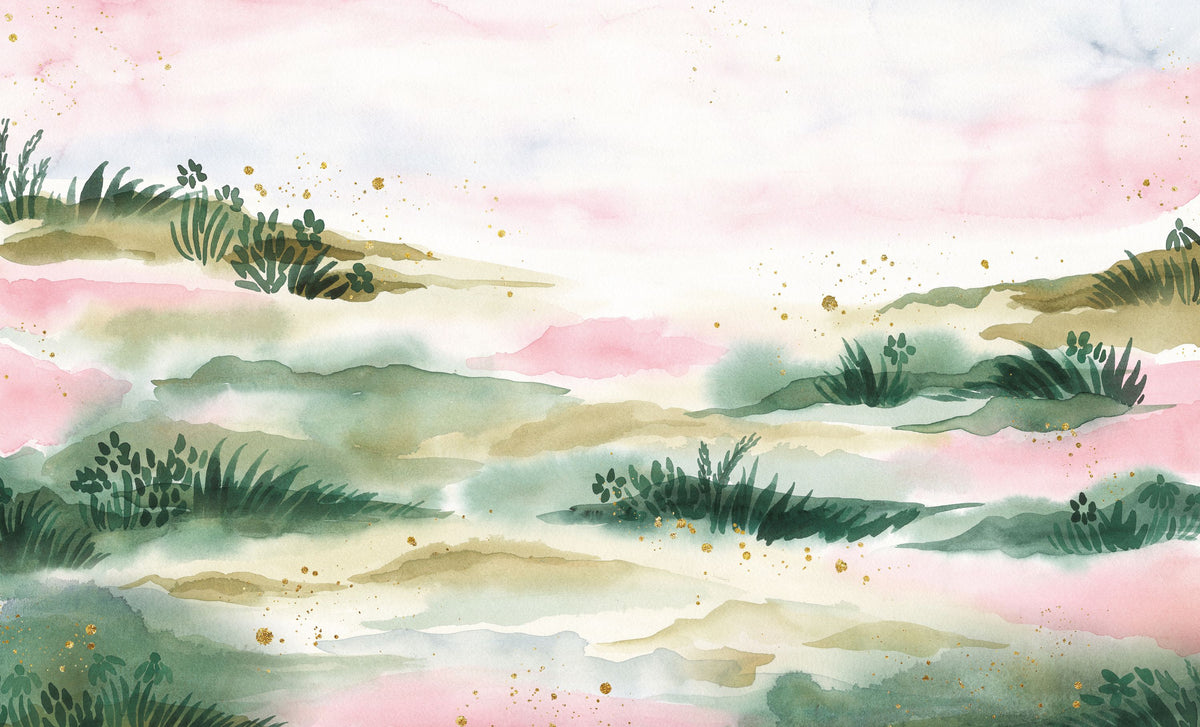 Midsummer Meadow IV Mural Wallpaper - pure wallpaper artwork