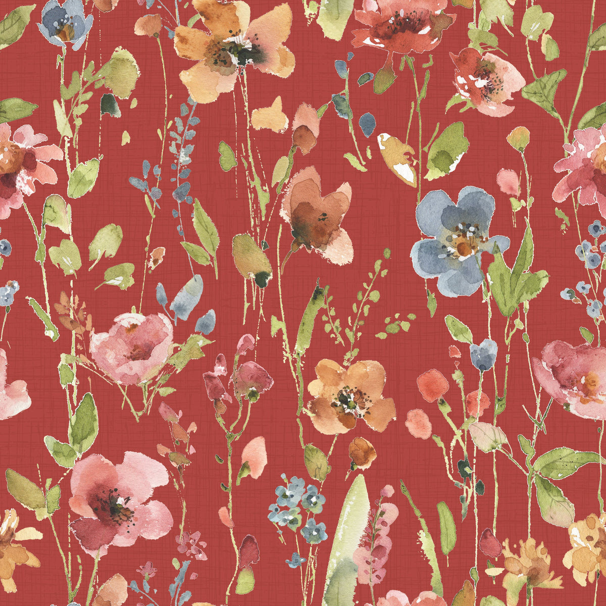 Time to Share Flowers Red Mural Wallpaper - pure wallpaper artwork