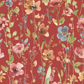 Time to Share Flowers Red Mural Wallpaper - pure wallpaper artwork