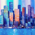 Chromatic Skyline Mural Wallpaper - pure wallpaper artwork