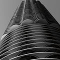Chicago Skyline Marina City III BW Mural Wallpaper - pure wallpaper artwork