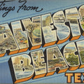 Greetings From Galveston Beach Mural Wallpaper - pure wallpaper artwork
