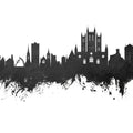 Lincoln England Skyline Black & White Mural Wallpaper - pure wallpaper artwork