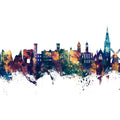 Isle of Wight England Skyline Blue & Bronze Mural Wallpaper - pure wallpaper artwork