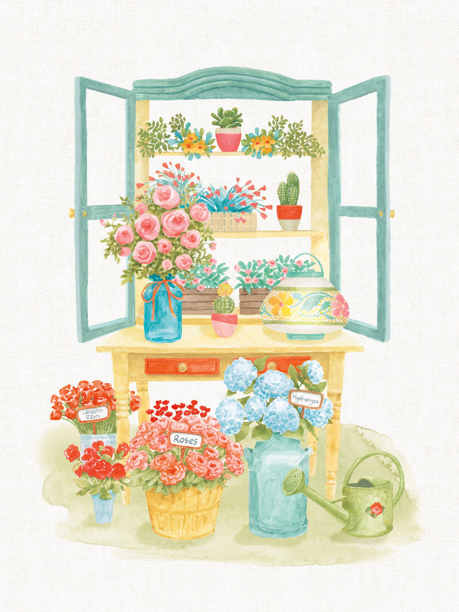 Flea Market Flowers IV Mural Wallpaper