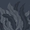 Foliage Flow, Midnight Mural Wallpaper - pure wallpaper artwork