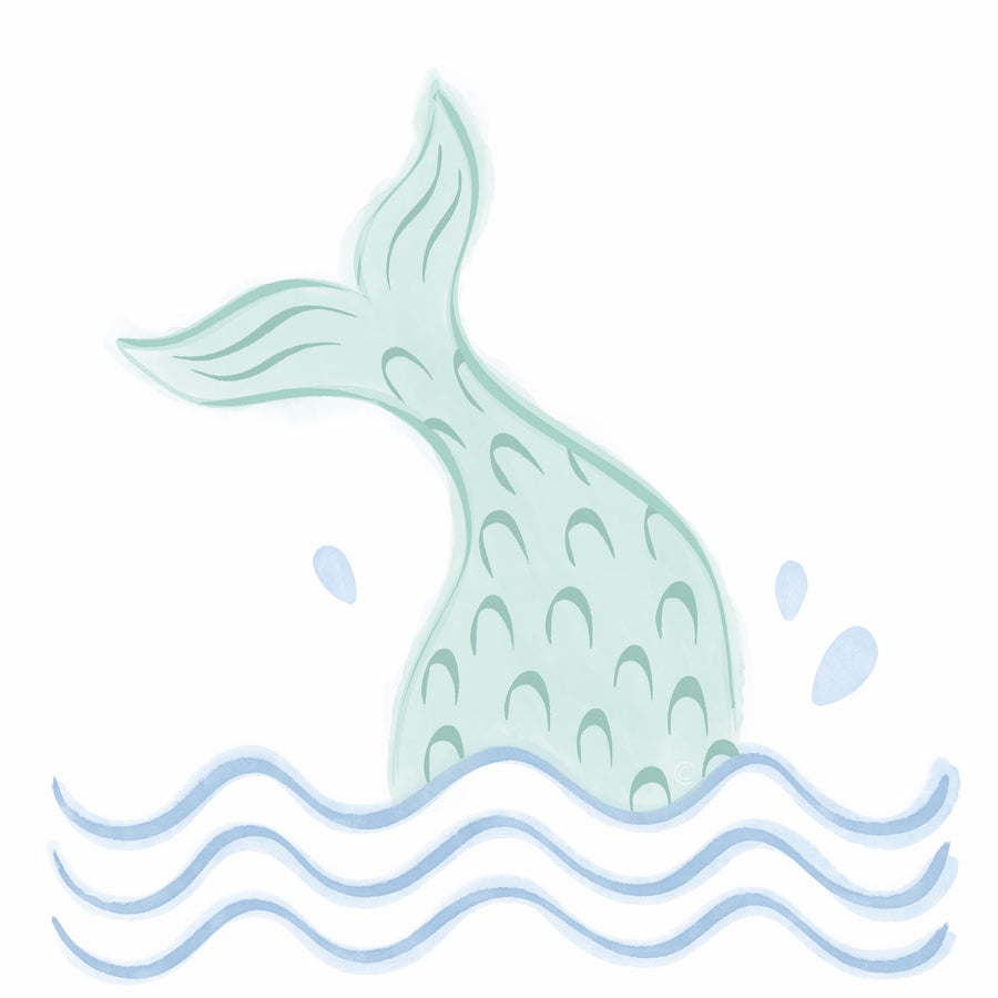 Mermaid Tail Mural Wallpaper