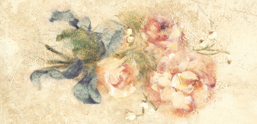 Peony with Ribbon Mural Wallpaper