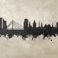 Riga Latvia Skyline Concrete Mural Wallpaper - pure wallpaper artwork
