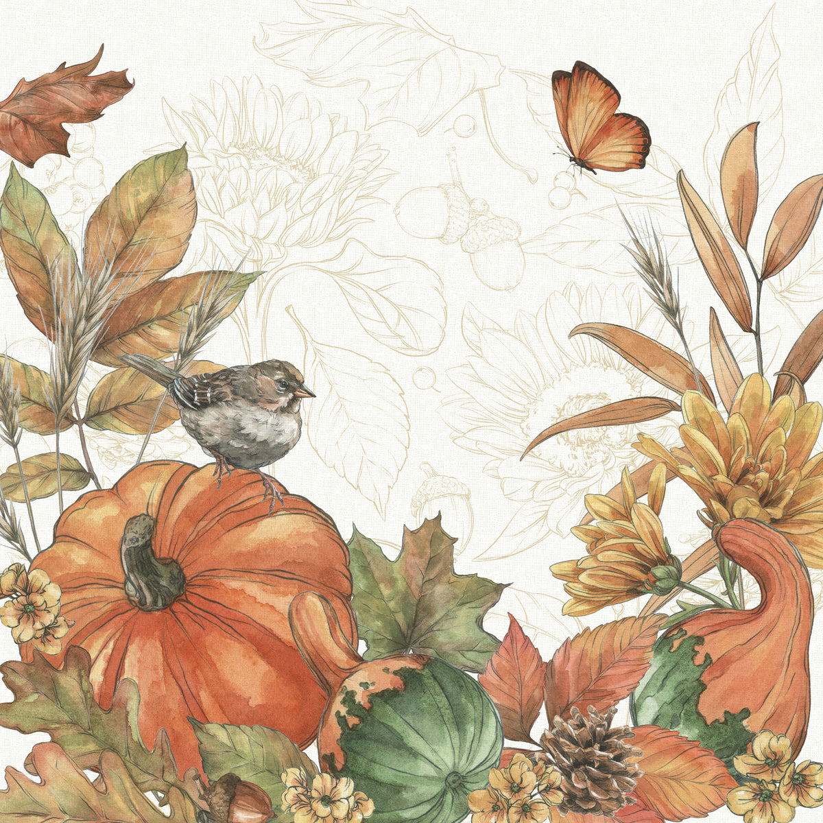 Harvest Home II Mural Wallpaper - pure wallpaper artwork
