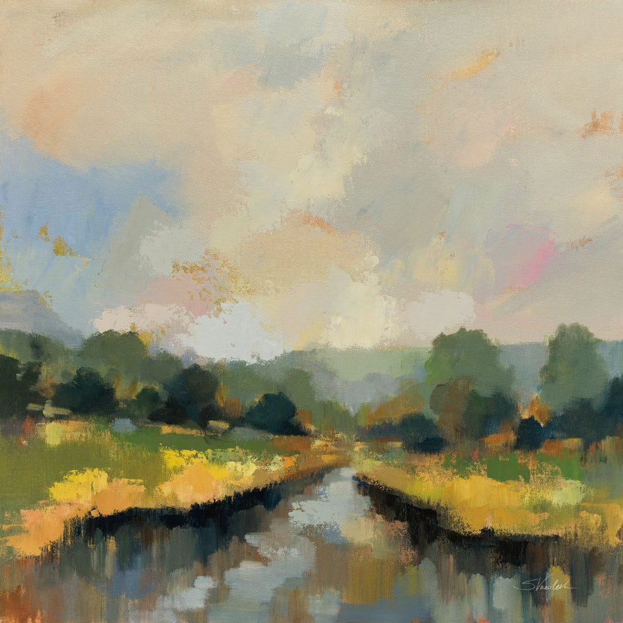Amber RIverbank Mural Wallpaper
