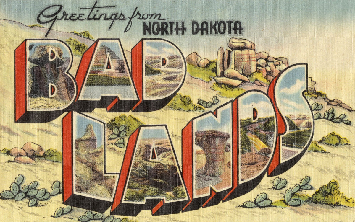 Greetings From Badlands Mural Wallpaper - pure wallpaper artwork
