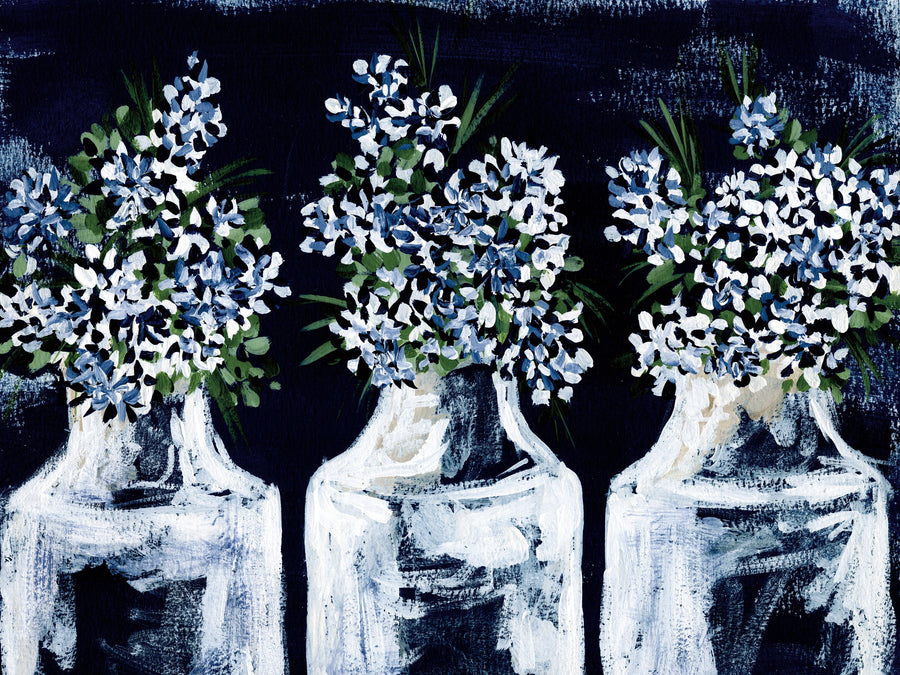Florals in Glass Mural Wallpaper