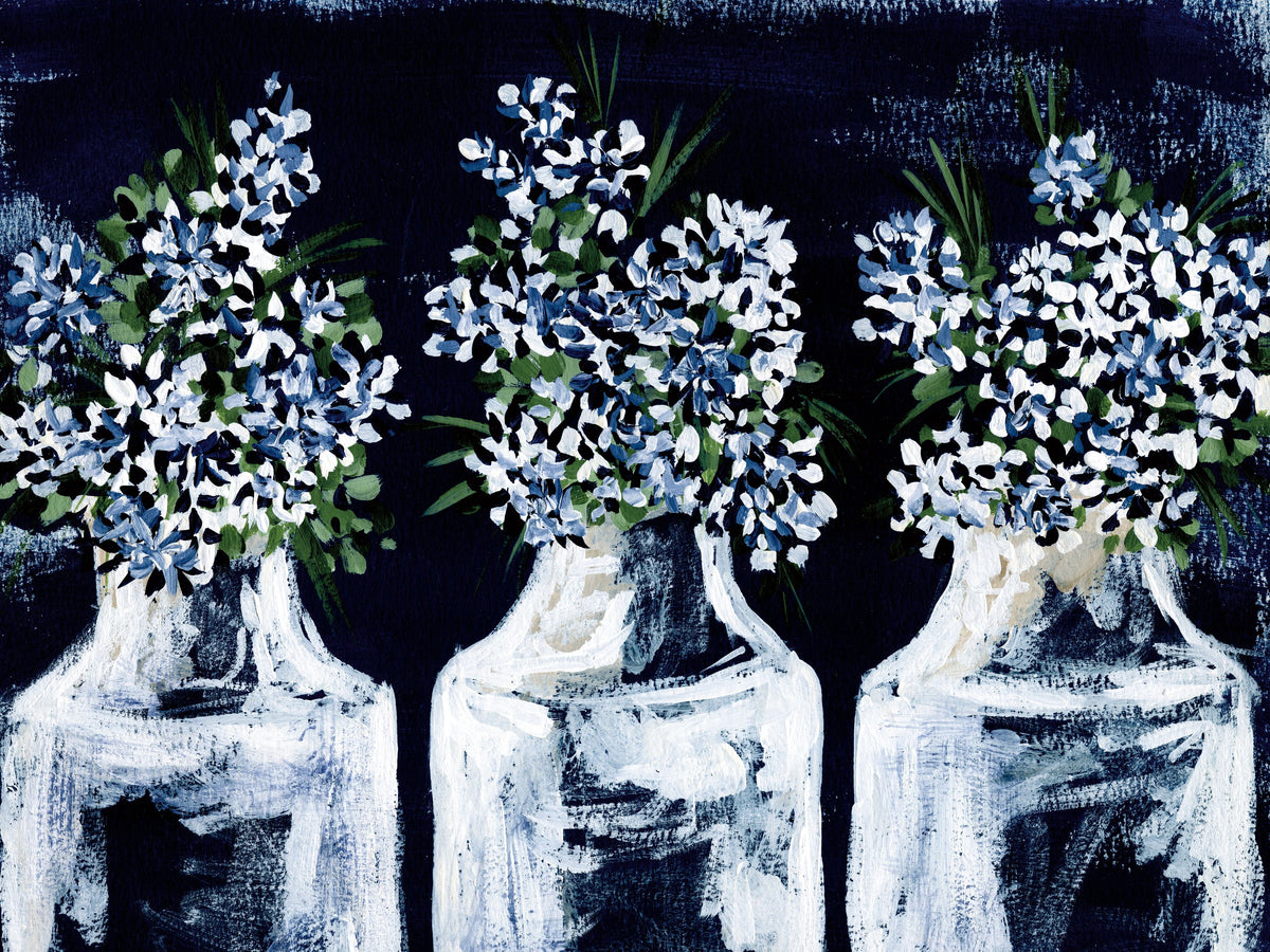 Florals in Glass Mural Wallpaper - pure wallpaper artwork