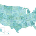 US State Map - Lia Mural Wallpaper - pure wallpaper artwork