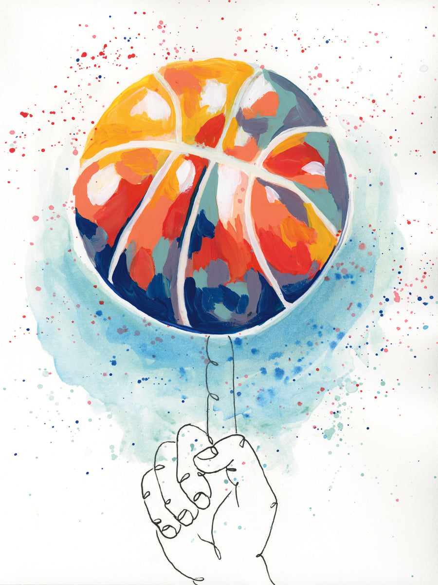 Abstract Basketball Trick Mural Wallpaper
