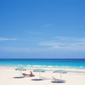 Serene Umbrella Shores Mural Wallpaper - pure wallpaper artwork