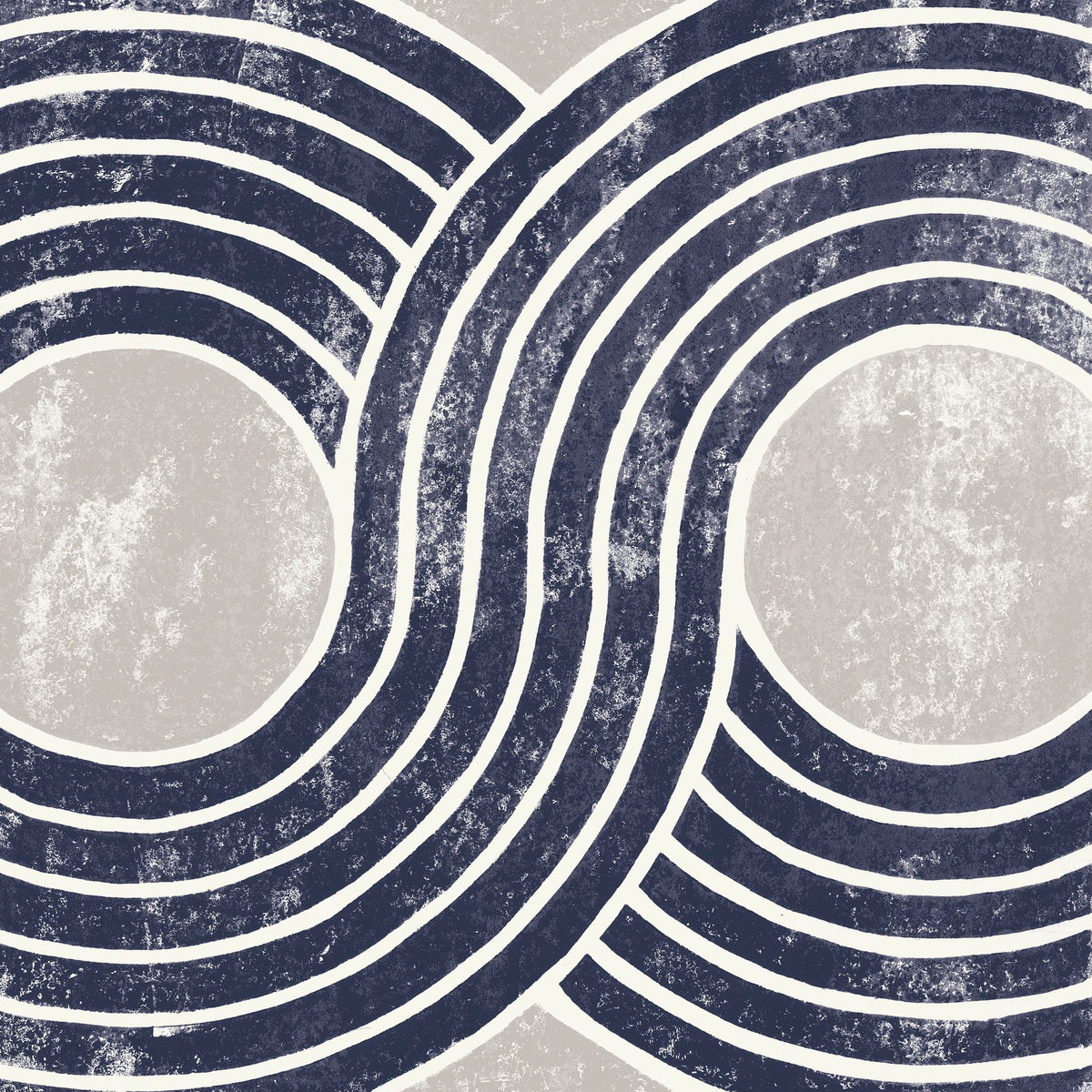 Over the Rainbow II Navy Gray Mural Wallpaper - pure wallpaper artwork