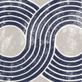 Over the Rainbow II Navy Gray Mural Wallpaper - pure wallpaper artwork