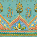 Floral Paisley Blue Mural Wallpaper - pure wallpaper artwork