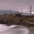 Misty Harbor Bridge Mural Wallpaper - pure wallpaper artwork