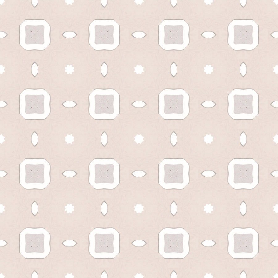 Zelij Small Stars Big Squares Mural Wallpaper