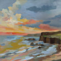 Pacific Coast Sunset Mural Wallpaper - pure wallpaper artwork