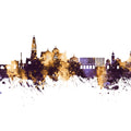 Córdoba Spain Skyline Purple & Gold Mural Wallpaper - pure wallpaper artwork