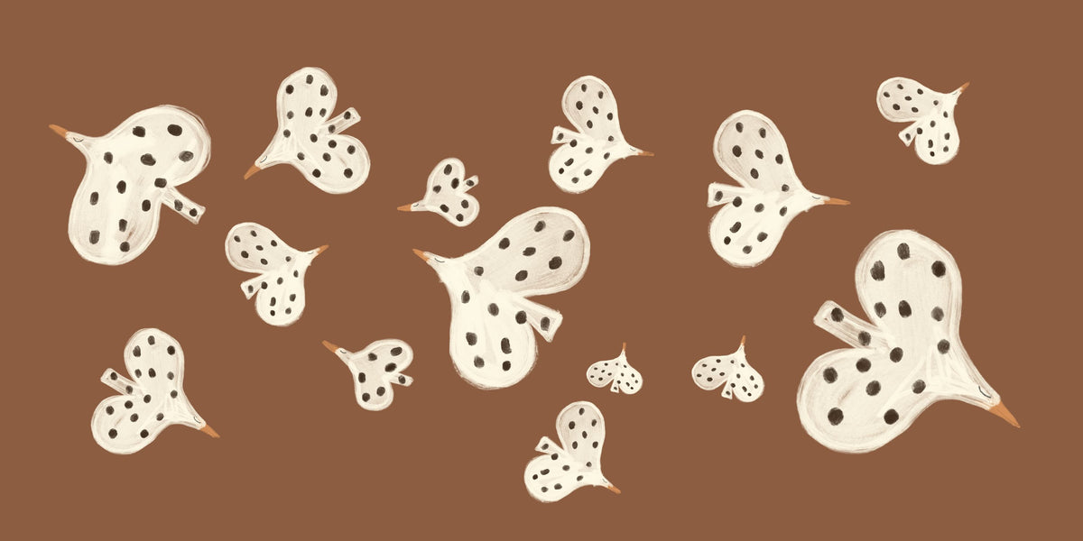 Birds Flying High, Mocha Mural Wallpaper - pure wallpaper artwork
