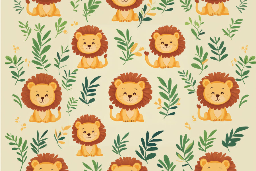 Lion Room Mural Wallpaper