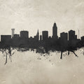 Lincoln Nebraska Skyline Concrete Mural Wallpaper - pure wallpaper artwork