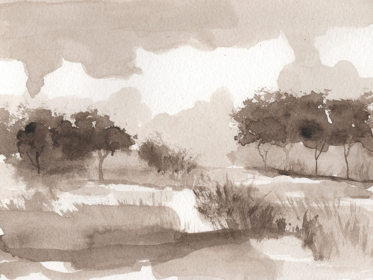 Sepia Grove Mural Wallpaper - pure wallpaper artwork
