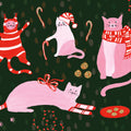 Mischief Kitty Christmas I Mural Wallpaper - pure wallpaper artwork