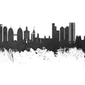 Oakland California Skyline Black & White Mural Wallpaper - pure wallpaper artwork