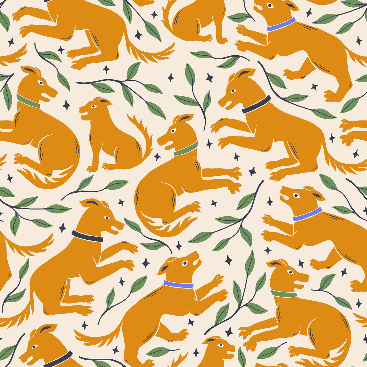 The Dogs of Devon Mural Wallpaper - pure wallpaper artwork