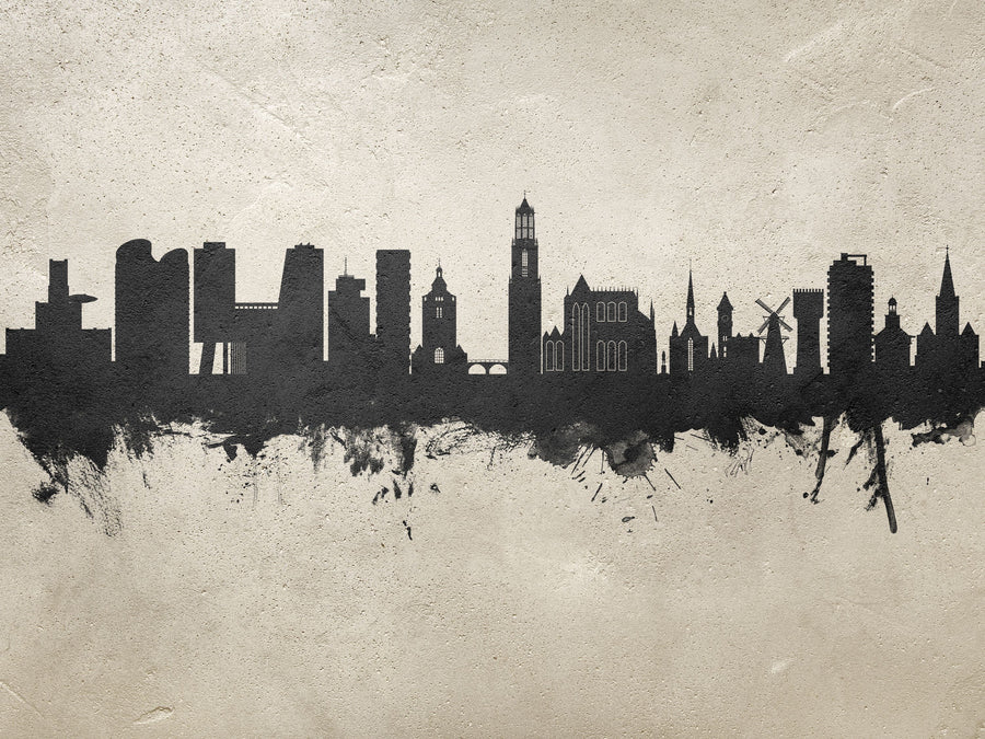 Utrecht the Netherlands Skyline Concrete Mural Wallpaper
