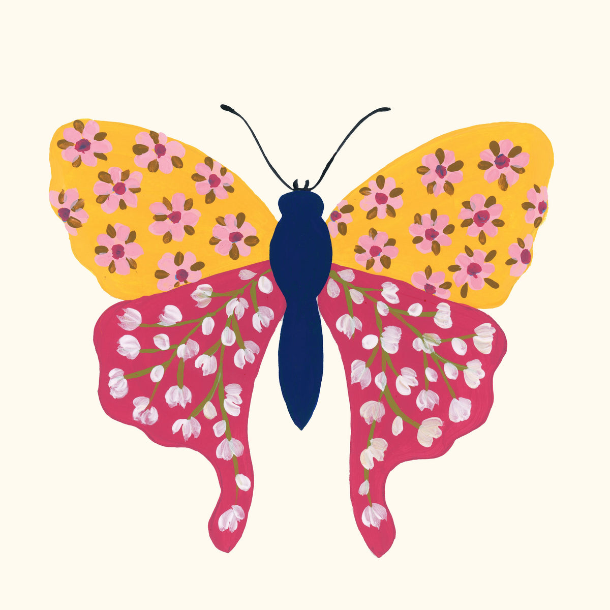 Blooming Butterfly IV Mural Wallpaper - pure wallpaper artwork