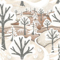 Frozen Forest, Beige Mural Wallpaper - pure wallpaper artwork