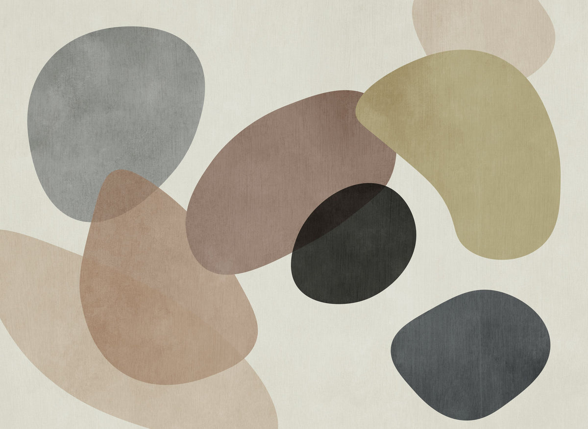 Lava Shapes, Beige Mural Wallpaper - pure wallpaper artwork